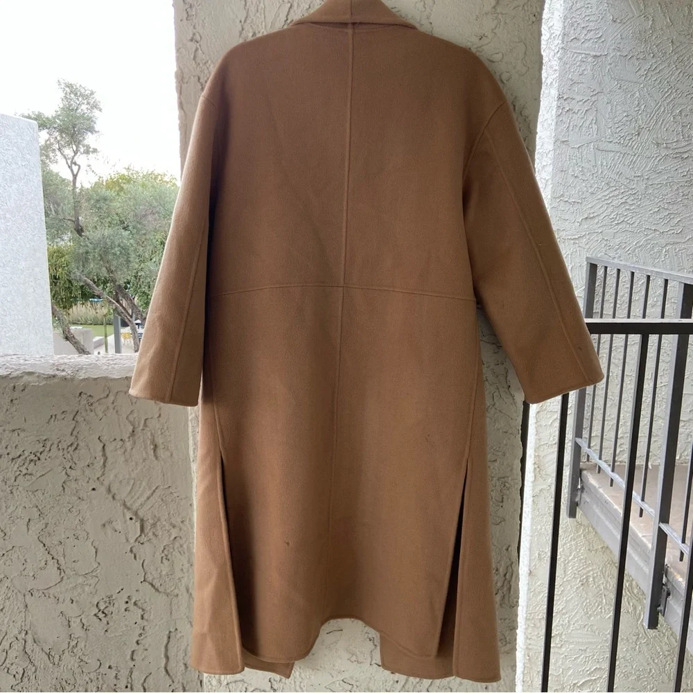 Flawed Gem Toteme Signature wool cashmere blend coat in Camel, womens small - Picture 10 of 16
